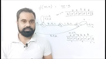 Turing Machine f(m,n)=m-n | Subtraction | m-n in turing machine | FLA | TOC | By :- Harendra Sharma