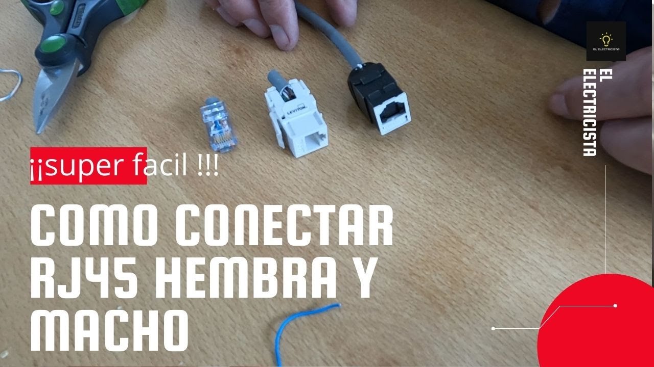 como crimpar o ponchar jack rj45 macho y hembra #rj45 #cables 