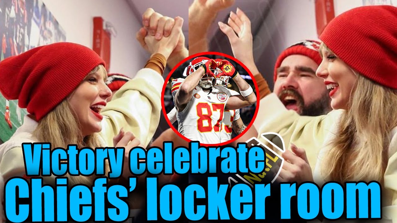 ⁣OMG! Taylor Swift  'Crazy Celebration' with Kelce family in Chiefs locker room