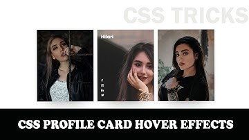 Pure css Profile card hover effect | user card