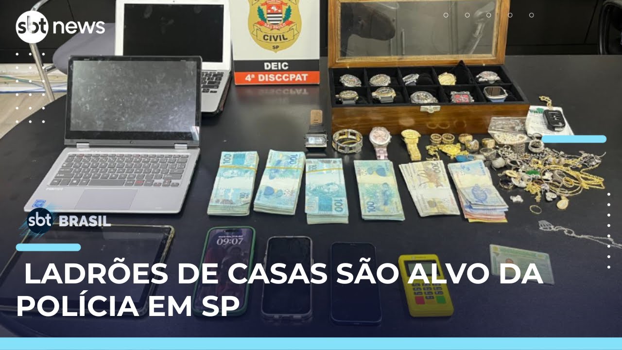 Polícia faz operação contra quadrilha especializada em roubo de casas em SP | SBT Brasil (23/04/25)