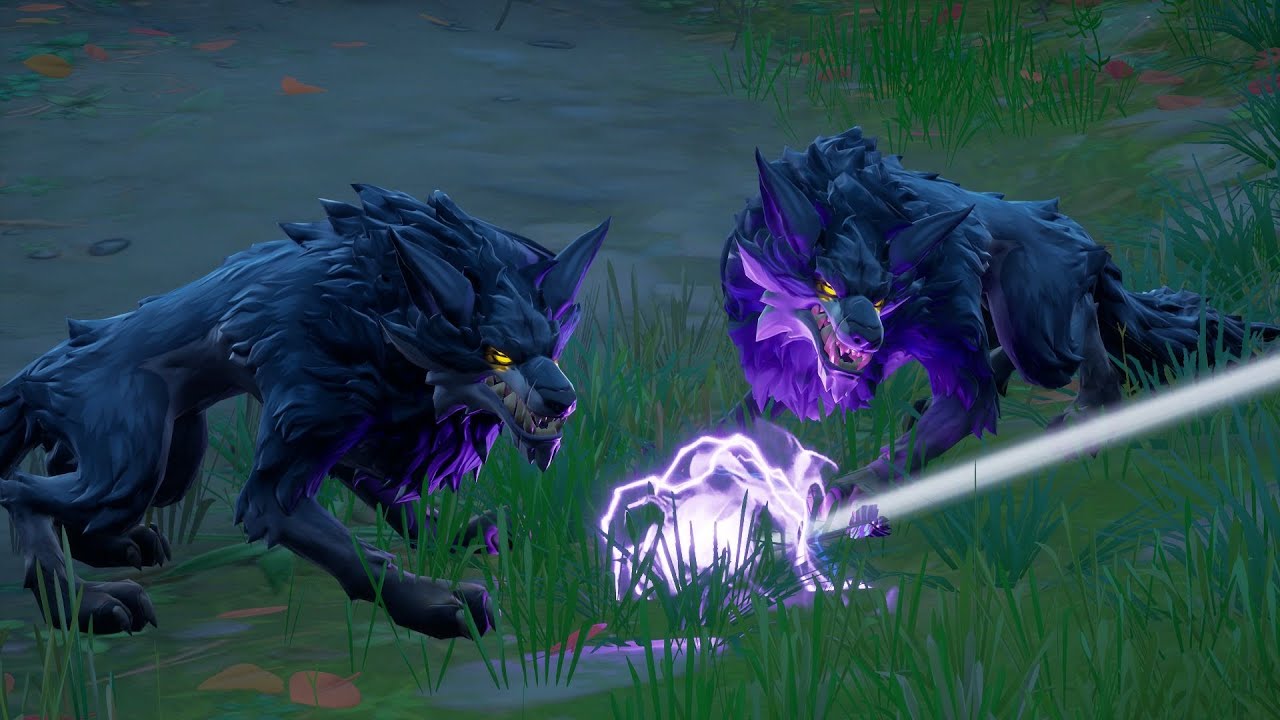 Impulse wildlife using a Mechanical Shockwave Bow in different matches - Fortnite Challenge Guide