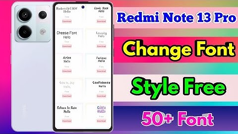 how to change font style in redmi note 13 pro | redmi note 13 pro font style change