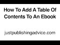 How To Add A Table Of Contents To An Ebook Using Word