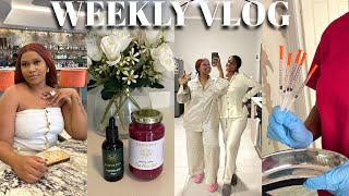 WEEKLY VLOG : SLIMMING INJECTIONS, LUNCH AT OLIVES & PLATES, SLEEPOVER, TRYING SEA MOSS GEL & MORE