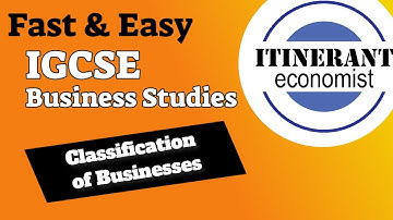 IGCSE Business studies 0450 - 1.2 Classification of Businesses