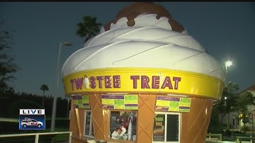 Crash into Twistee Treat ice cream cone building