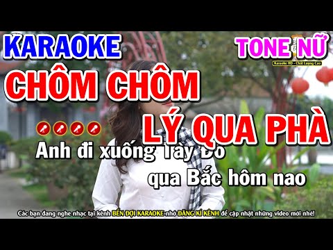 Chôm Chôm Lý Qua Phà Karaoke Nhạc Sống Tone Nữ ( Bm ) - Bến Đợi Karaoke