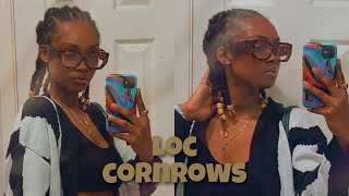 LOC CORNROWS W/ BEADS | LOC PROTECTIVE STYLE | *FIRST ATTEMPT*