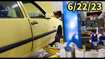 Travel schedule!!! Yellow Volvo 850 T-5R resto-mod project. Installed the Quaife LSD diff, shifter +
