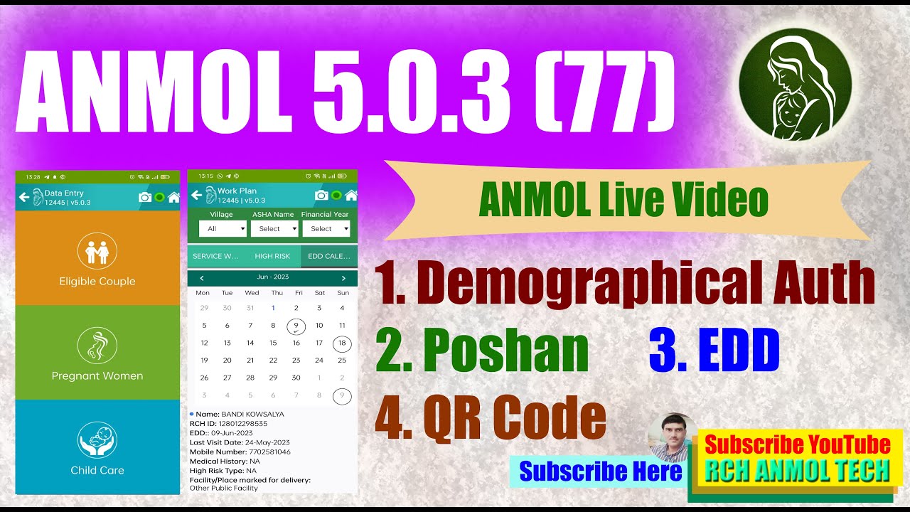 ANMOL 5.0.3 (77) Install | ABHA Demo Auth | EDD | Poshan | QR Code ...