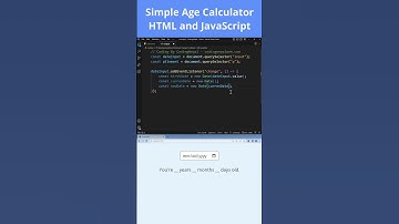 Simple Age Calculator in HTML and JavaScript
