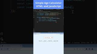 Simple Age Calculator in HTML and JavaScript