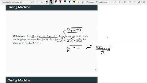 Tutorial 12 - Turing Machines