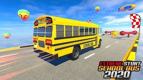 school bus stunt driving impossible bus game ; Android gameplay PART1