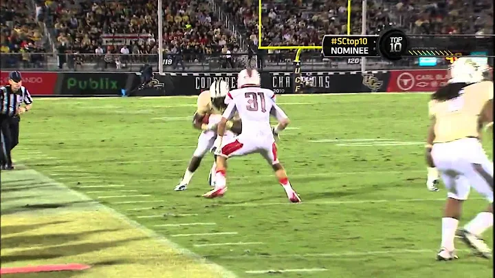 UCF RB William Stanback DEMOLISHES Rutgers Defender!