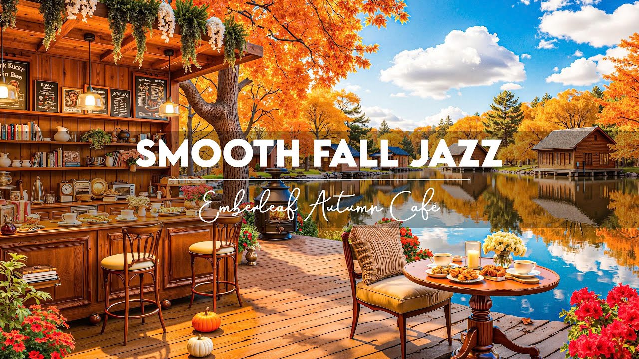 Warm Autumn Coffee Aroma 🍂 Smooth Jazz Piano & Crackling Fireplace for Focus & Inspiration