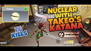 BEST OPERATING SKILL IN COD MOBILE "KATANA"| NUCLEAR | 76 KILLS | BEST EVER GAMEPLAY |