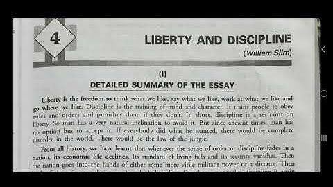 11th English||Detailed Summary of Ch-4 LIBERTY AND DISCIPLINE||Part-2||Sunil Kumar SS Master