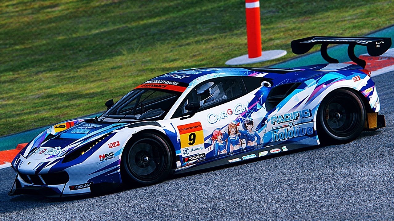 2022 supergt gt300 9 pacific racing team ferrari 488 gt3 evoアセットコルサ