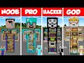 Minecraft STATUE BASE HOUSE BUILD CHALLENGE - NOOB vs PRO vs HACKER vs GOD / Animation