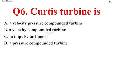 "Turbo Machines" Important MCQs quiz