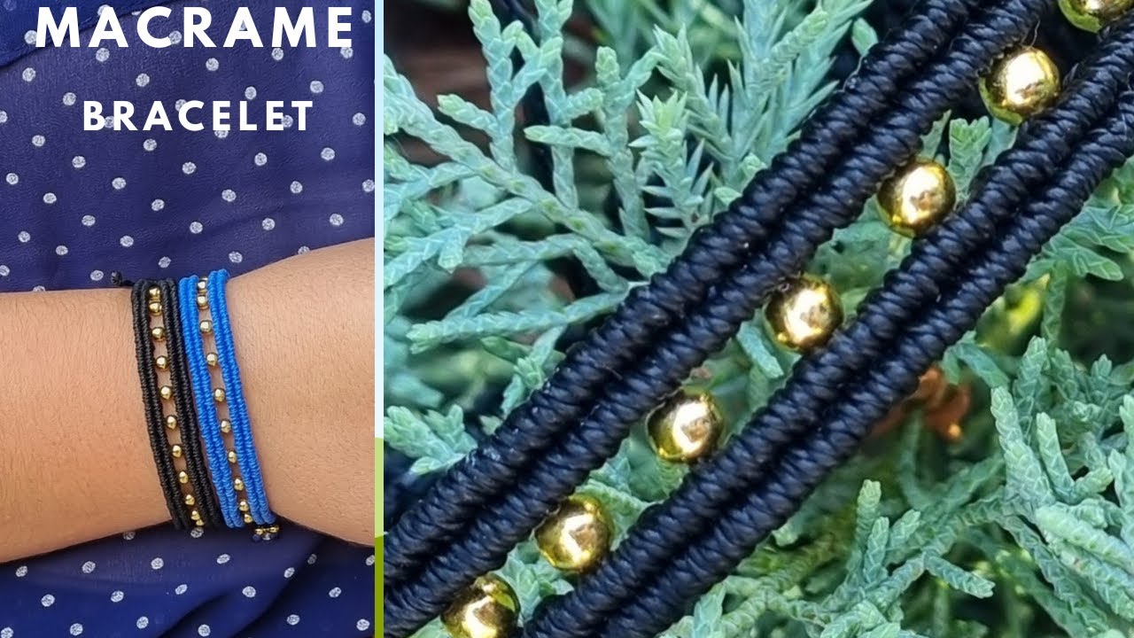 DIY | Beaded Macrame Bracelet / step by step tutorial / make at home ...