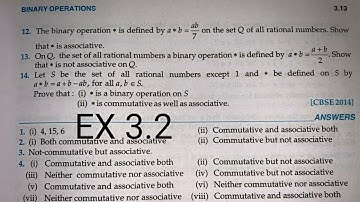 RD SHARMA EX  Q5 TO Q14 SOLUTIONS OF CHAPTER  BINARY OPERATION CLASS 12TH(PART2)