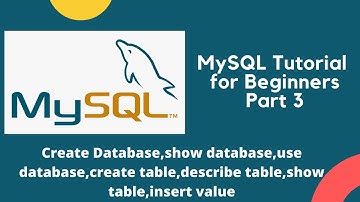 My SQl Tutorial Part-3|| How to Create Database in My SQL || Create table || Insert Values in table