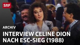 Céline Dion am ESC (1988) | Interview nach dem Sieg | SRF Archiv