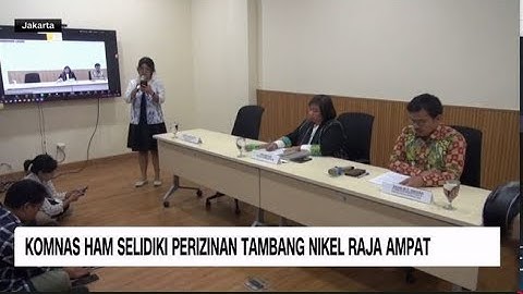 Komnas HAM Selidiki Perizinan Tambang Nikel Raja Ampat