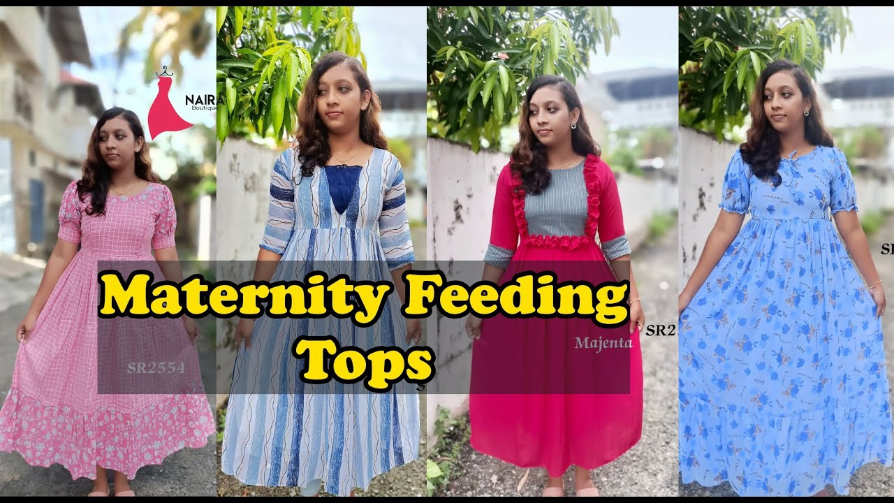 Trending Model Maternity Feefing Tops | New Feeding Tops Naira Boutique | Georgette Kurtis Online