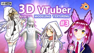 Making 3D VTuber Avatar Ghost From Scratch! PART #3 MODELING Hoodie Ver.  TIMELAPSE