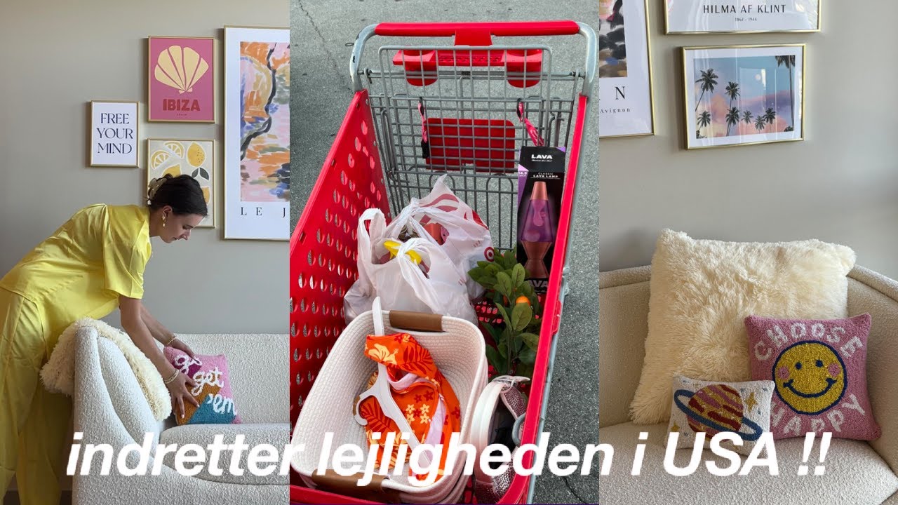 INDRETTER LEJLIGHED I USA + KÆMPE TARGET OG H&M HOME HAUL !!