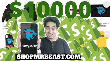 HOW MUCH Mr BEAST MAKES WITH FREE TRAFFIC | mr beast | Shopify | @shopmrbeast