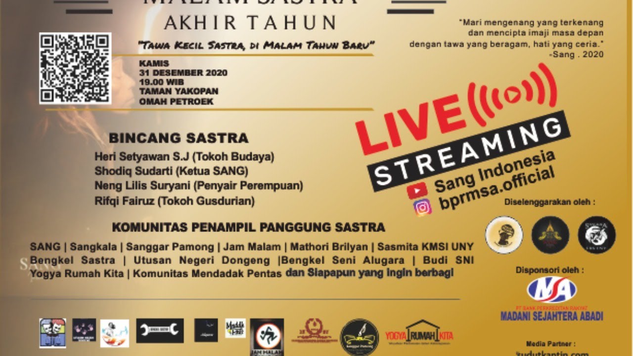 Malam Sastra Akhir Tahun | SANG Indonesia