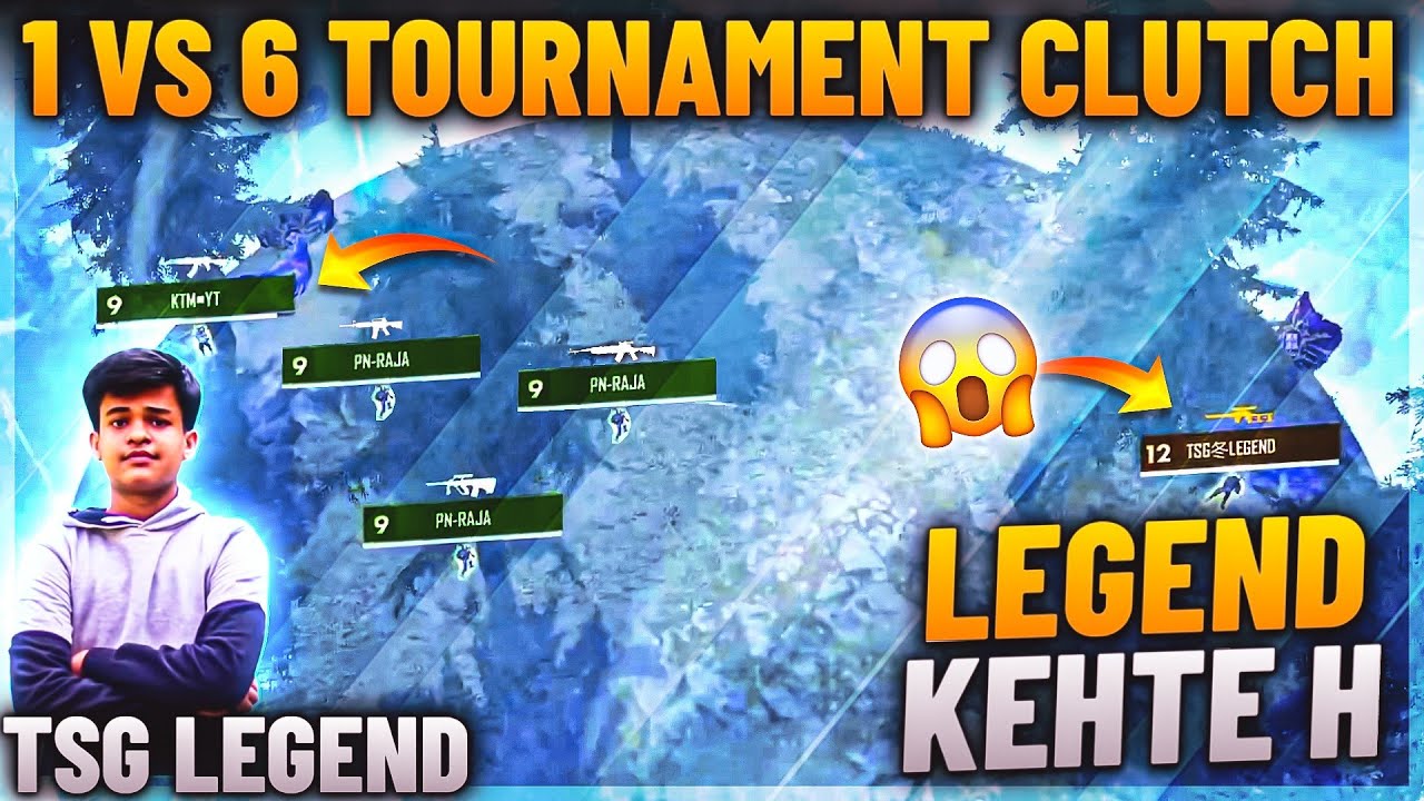 1 VS 6 CLUTCH BY TSGLEGEND IN ESPORTS || BEST PERFORMANCE IN TOURNAMENT ❤️🔥
