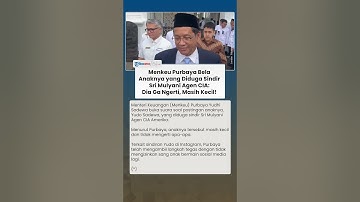 Menkeu Purbaya Pasang Badan Bela Anaknya yang Diduga Sindir Sri Mulyani Agen CIA!