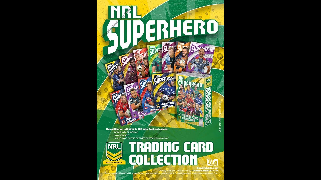 NRL Superhero Trading Cards Box Set Preview Marvel YouTube