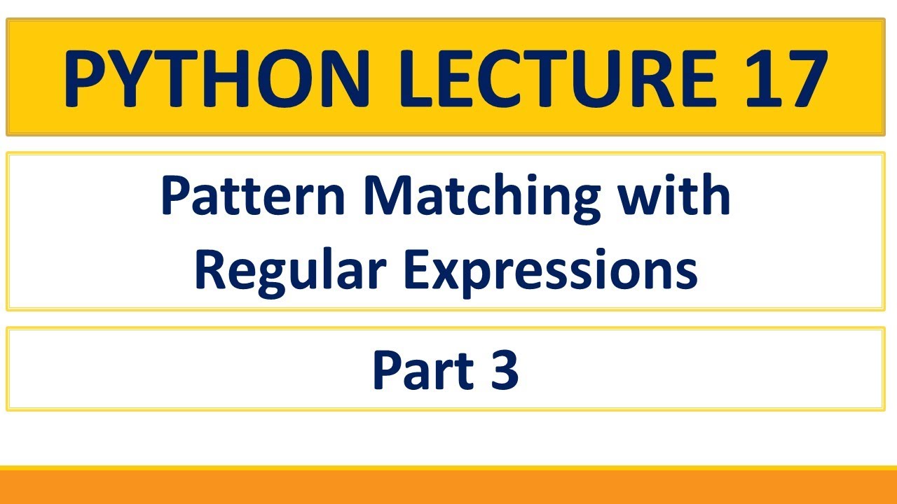 python lecture 17 regular expressions part 3 | findall(), Character ...