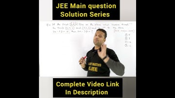 JEE Main question Solution Series | 3 D Geometry | Math  Math for Jee #shorts #justmathsejee