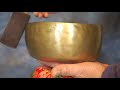 MEDIUM BOWL #M274 Note E3 Fundamental 3rd Chakra/Solar Plexus Demo & Mini-Meditation~6 min+Tutorial