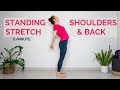 5 min Standing Yoga Stretch For SHOULDERS & BACK | Yoga without mat | Office Yoga Break