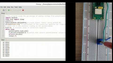 Reading Percentage of Analog Voltage on a Potentiometer using Raspberry Pi Pico