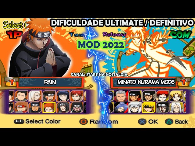 NOVO!! Naruto Ultimate Ninja 5 AKATSUKI GENERATIONS (MOD PS2) 