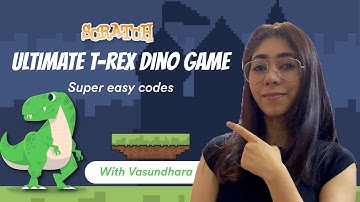 Ultimate T-rex Dino Game | Scratch Programming | Super Easy Codes | Coding for Kids | CBJR
