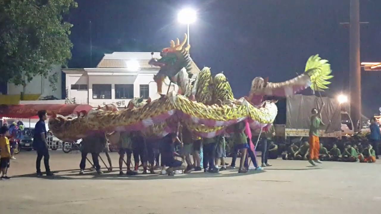 ศาลเจ้าปู่ย่าจังหวัดอุดรธานี คณะมังกรทองศาลเจ้าปู่ย่าอุดรธานี บรรยากาศการซ้อมเตรียมงานประจำปี2563