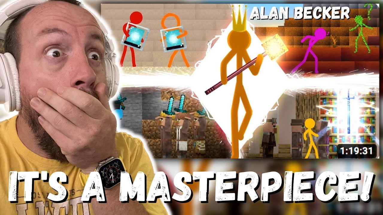 IT'S A MASTERPIECE! Alan Becker Animation vs. Minecraft Shorts Season 3 -  In Real Time (REACTION!) 