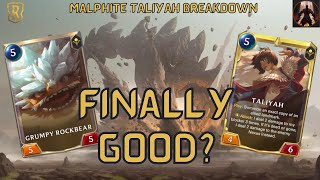 Taliyah Malphite Might Finally Be Good - Rock Solid Gameplay Showcase | Legends of Runeterra