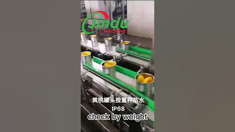 Canned Bottle Packaging Checkweigher Machine Canning Peaches #machine #checkweigher